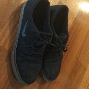 Nike black canvas sneakers, size 12